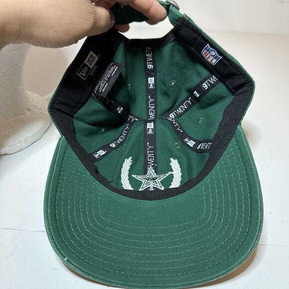 Dallas Cowboys New Era Leaves 9TWENTY Adjustable Hat Women’s Hat Kelly Green - Picture 6 of 6